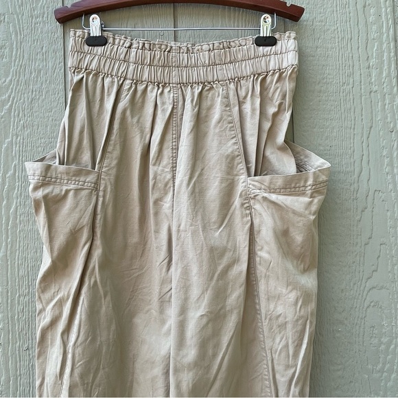 Free People Pants‎ Womens L Begie Ready to Run Cinch-Waist OB1235398 Parchment - Picture 5 of 15